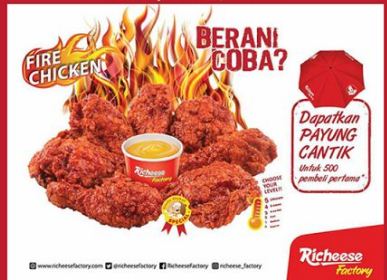 Harga Ayam Richeese mulai dari IDR 28.000