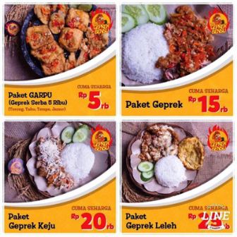 Harga Ayam Geprek Bensu