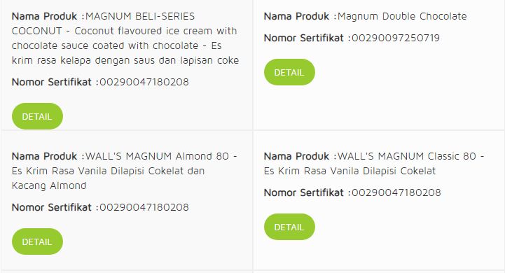 Apakah es krim magnum halal