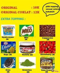 Harga Pilihan Toping Pisang Nugget