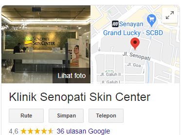 Alamat Klinik Senopati Skin Center