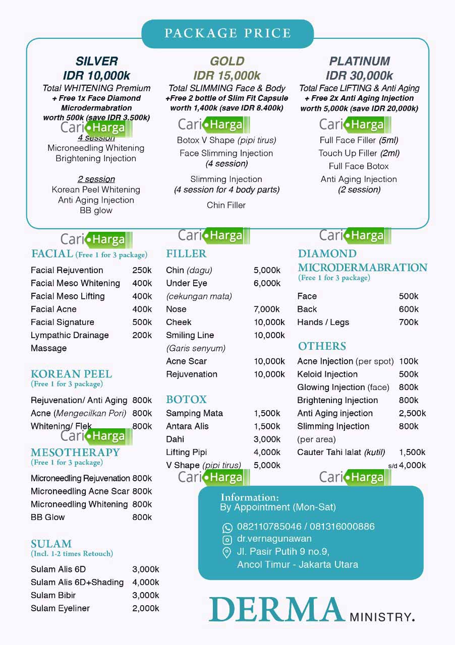 Harga perawatan di derma ministry