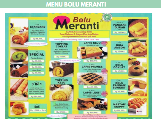 menu bolu meranti