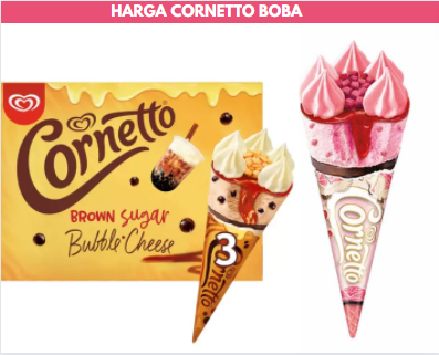 Harga Cornetto Boba