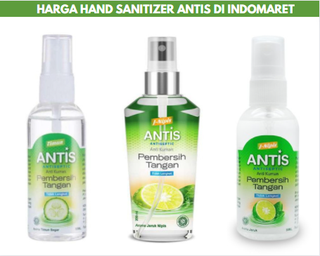 Harga hand sanitizer Antis di Indomaret