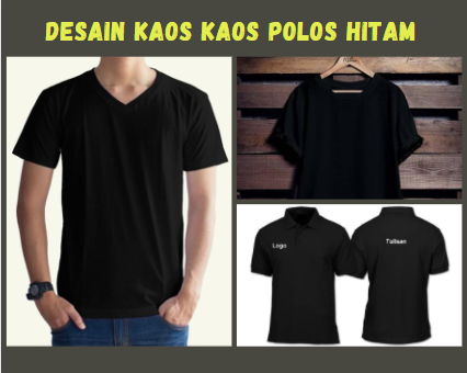 Desain Kaos Kaos Polos Hitam