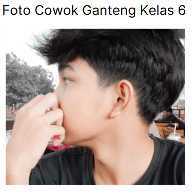 Foto Cowok Ganteng Kelas 6