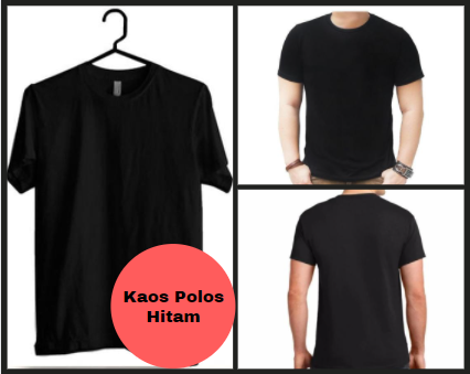 Kaos Polos Hitam