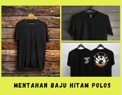 Mentahan Baju Hitam Polos