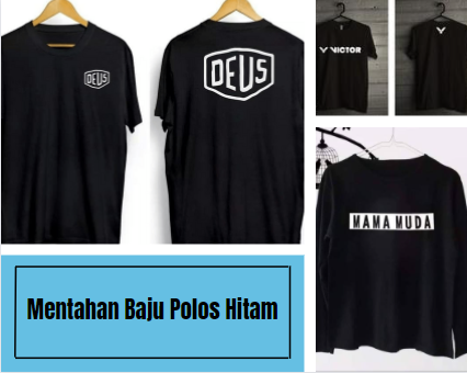 Mentahan Baju Polos Hitam