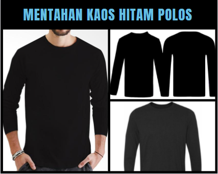 Mentahan Kaos Hitam Polos