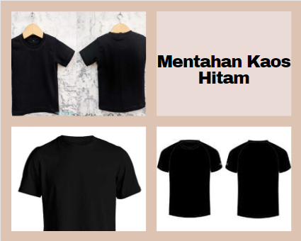 Mentahan Kaos Hitam