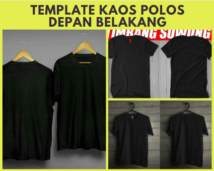 Template Kaos Polos Depan Belakang