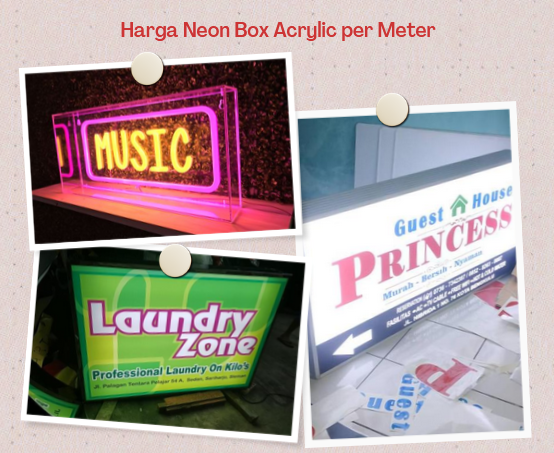 Harga Neon Box Acrylic per Meter